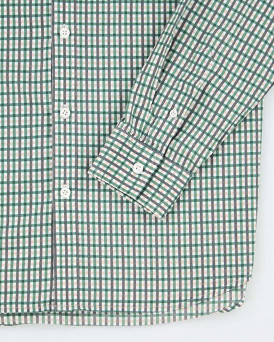 Vintage 00s Armani Exchange Checked Long Sleeve Shirt - M