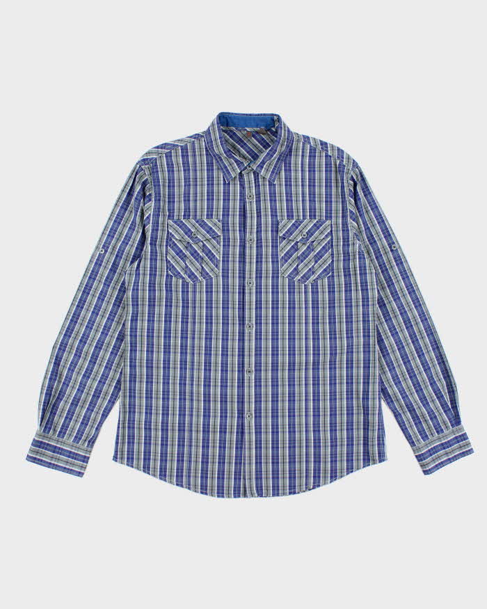 Vintage Y2k 00s Esprit Checked Long Sleeve Shirt - L