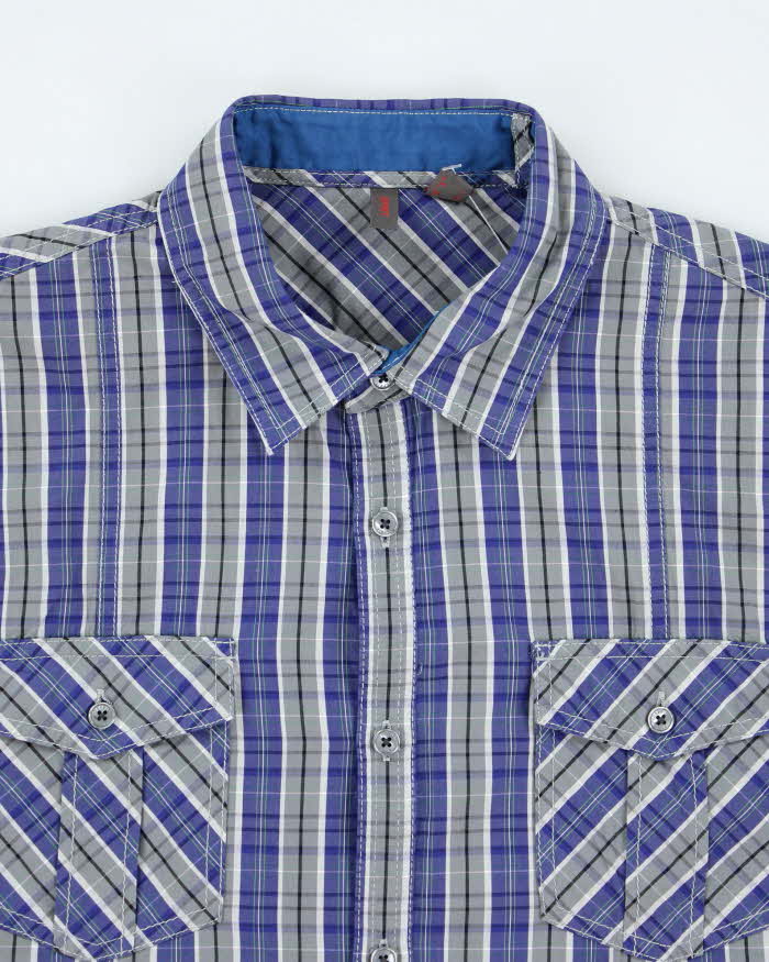 Vintage Y2k 00s Esprit Checked Long Sleeve Shirt - L