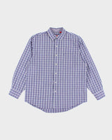 Vintage Izod Checked Long Sleeve Shirt - L