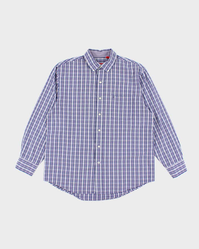 Vintage Izod Checked Long Sleeve Shirt - L