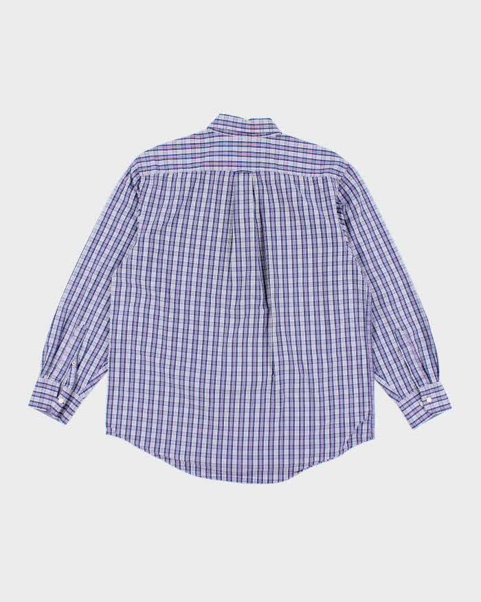 Vintage Izod Checked Long Sleeve Shirt - L