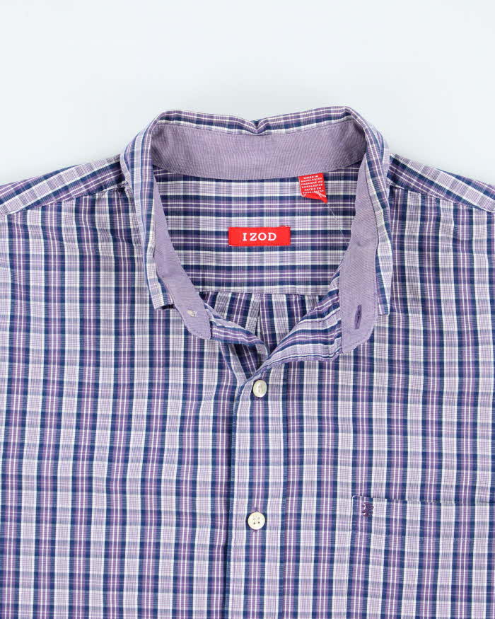 Vintage Izod Checked Long Sleeve Shirt - L