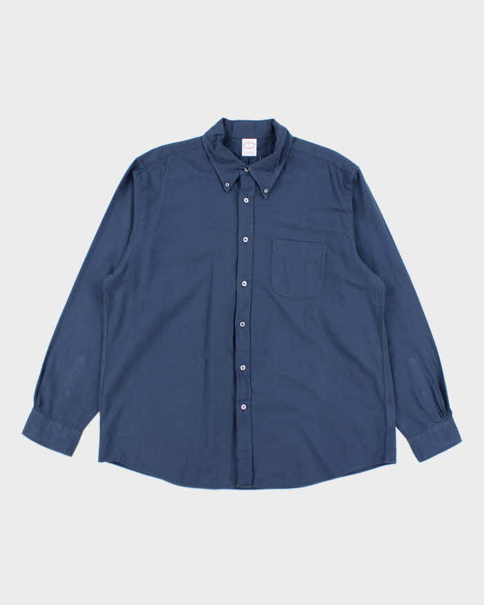 Vintage Brooks Brothers Cotton & Wool Blend Oversized Long Sleeve Shirt - XL