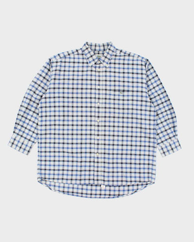 Vintage 90s Lacoste Checked Long Sleeve Shirt - XXL