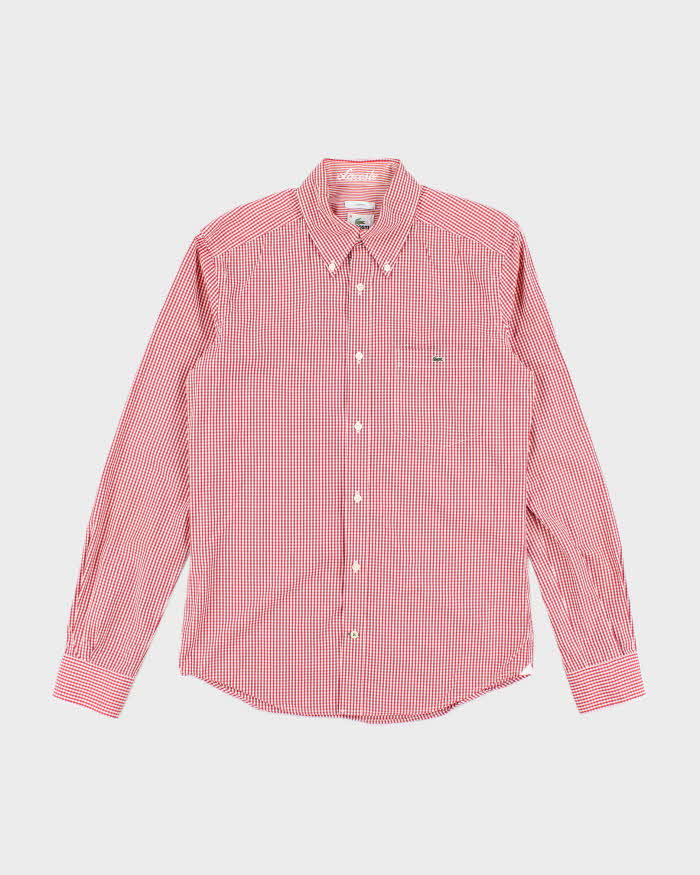 Vintage Lacoste Checked Long Sleeve Shirt - M