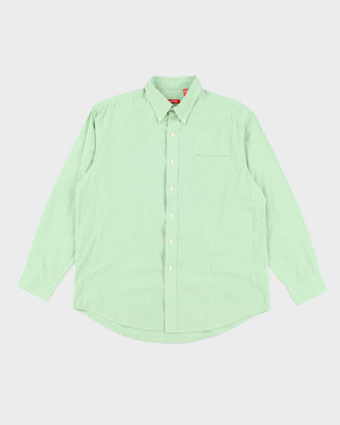 Vintage Izod Checked Oversized Boxy Long Sleeve Shirt - L