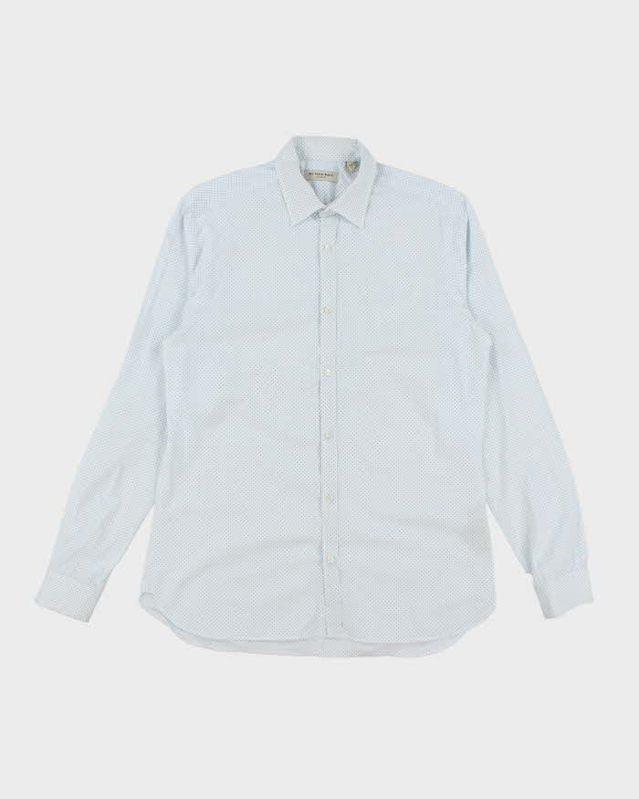 Vintage Burberry Polka Dot Long Sleeve Shirt - L