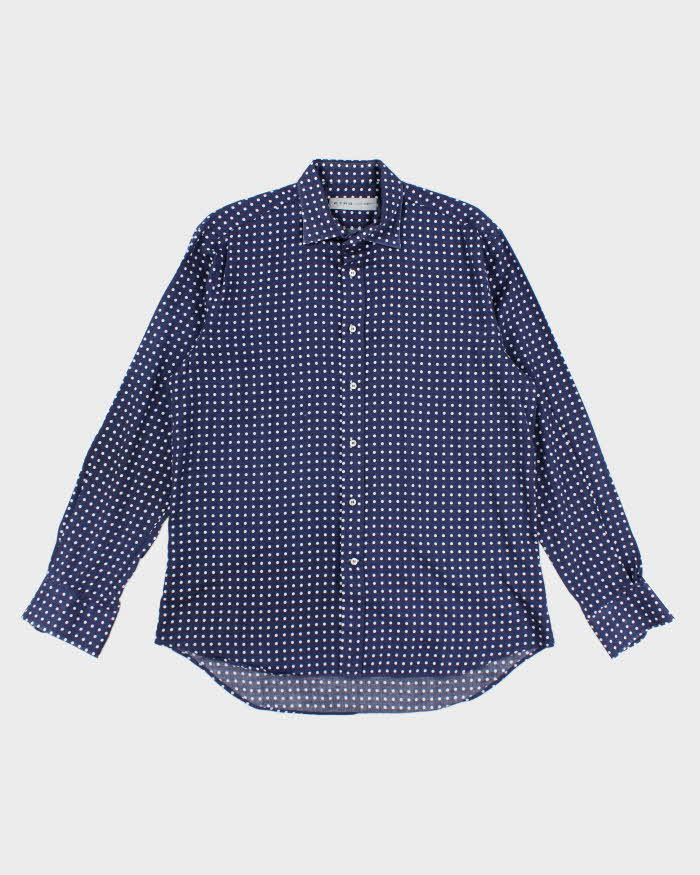 Vintage Etro Polka Dot Long Sleeve Shirt - L