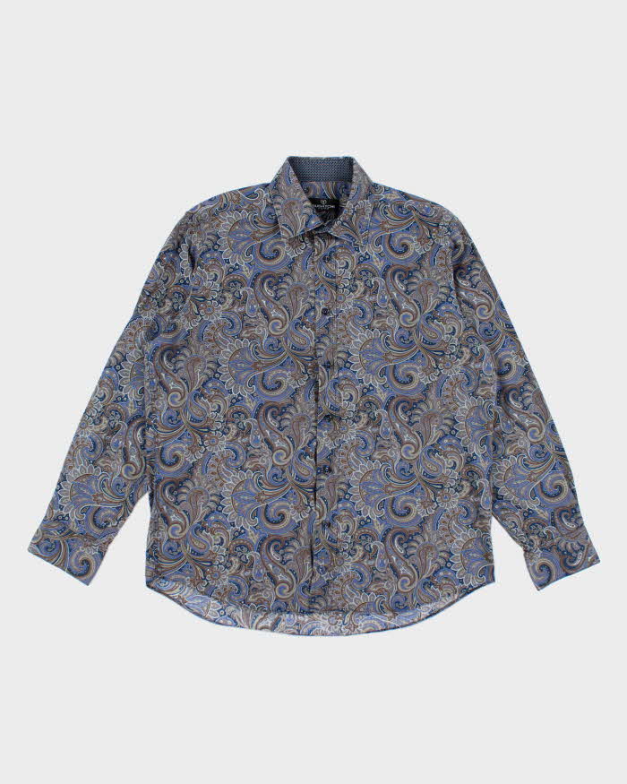 Vintage 00s Bugatchi Paisley Pattern Oversized Long Sleeve Shirt - L