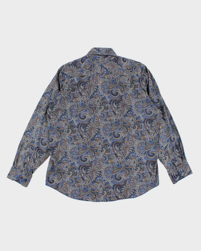 Vintage 00s Bugatchi Paisley Pattern Oversized Long Sleeve Shirt - L