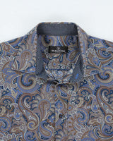 Vintage 00s Bugatchi Paisley Pattern Oversized Long Sleeve Shirt - L