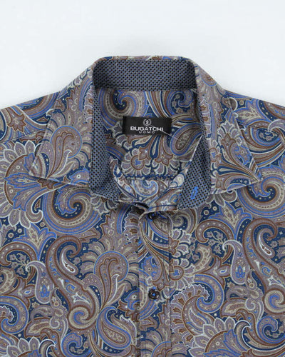 Vintage 00s Bugatchi Paisley Pattern Oversized Long Sleeve Shirt - L