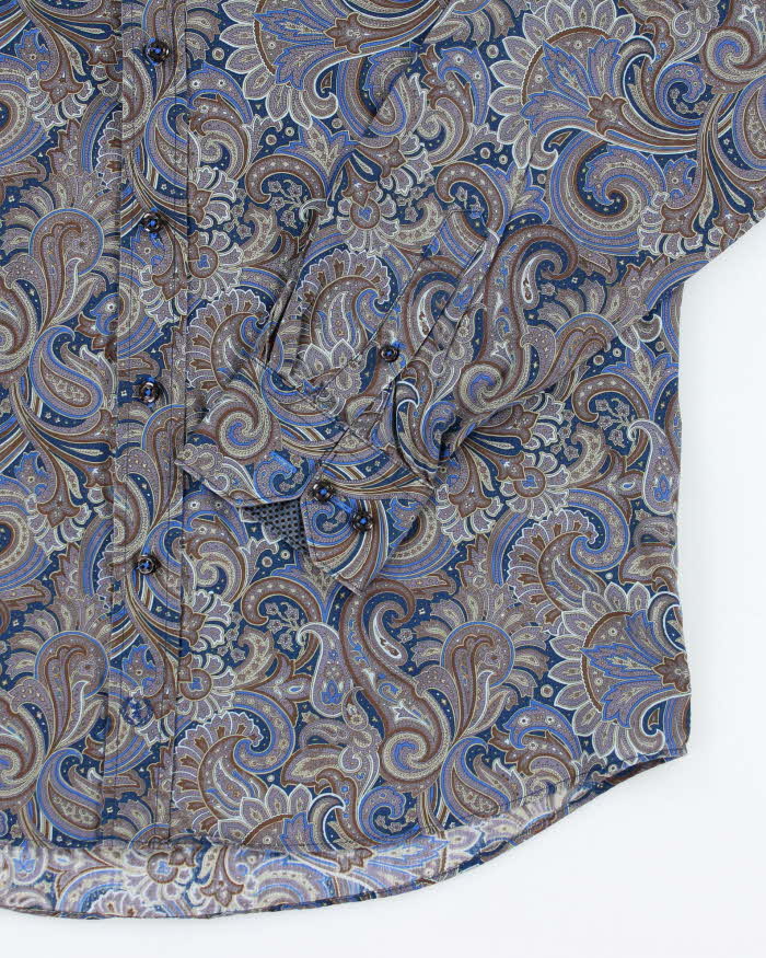 Vintage 00s Bugatchi Paisley Pattern Oversized Long Sleeve Shirt - L