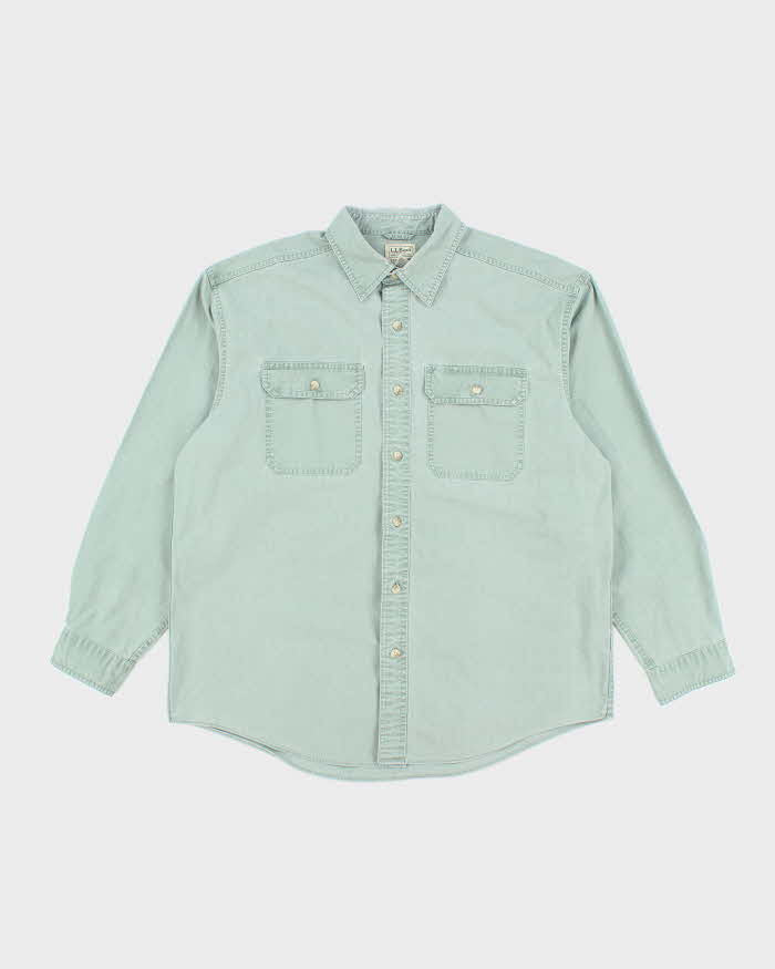 Vintage L.L. Bean Heavyweight Oversized Boxy Long Sleeve Shirt - L