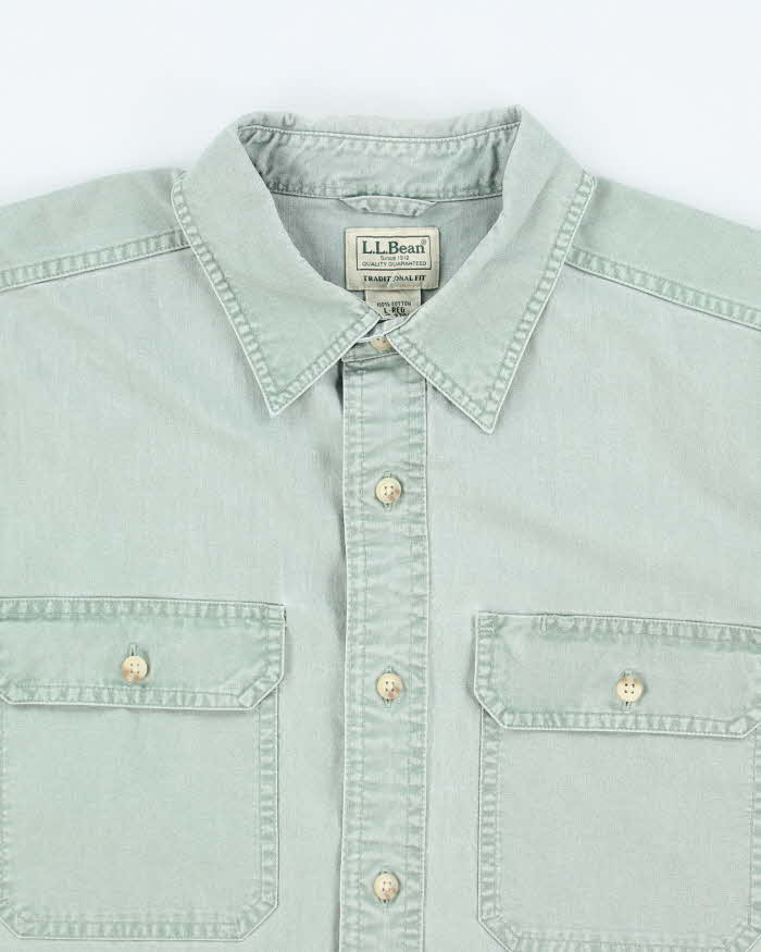 Vintage L.L. Bean Heavyweight Oversized Boxy Long Sleeve Shirt - L