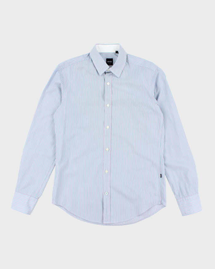 Vintage Hugo Boss Stripe Long Sleeve Shirt - S