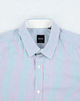 Vintage Hugo Boss Stripe Long Sleeve Shirt - S