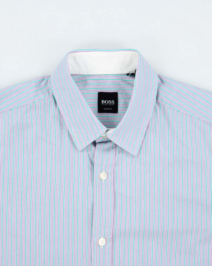 Vintage Hugo Boss Stripe Long Sleeve Shirt - S