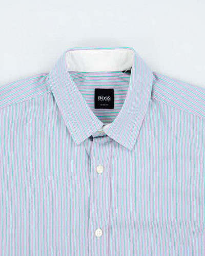 Vintage Hugo Boss Stripe Long Sleeve Shirt - S