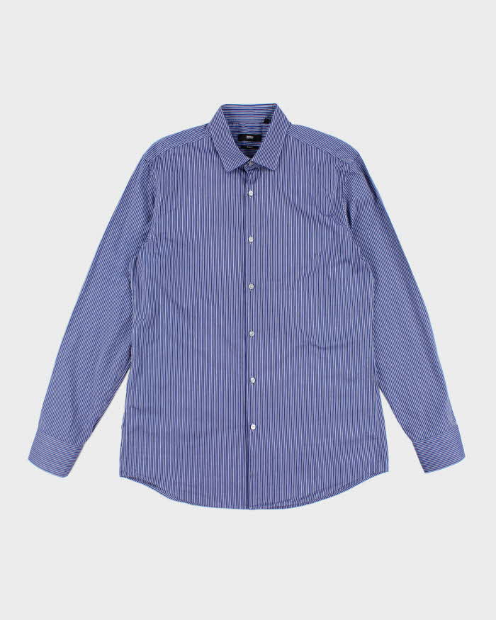 Vintage Hugo Boss Stripe Long Sleeve Shirt - L