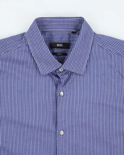 Vintage Hugo Boss Stripe Long Sleeve Shirt - L