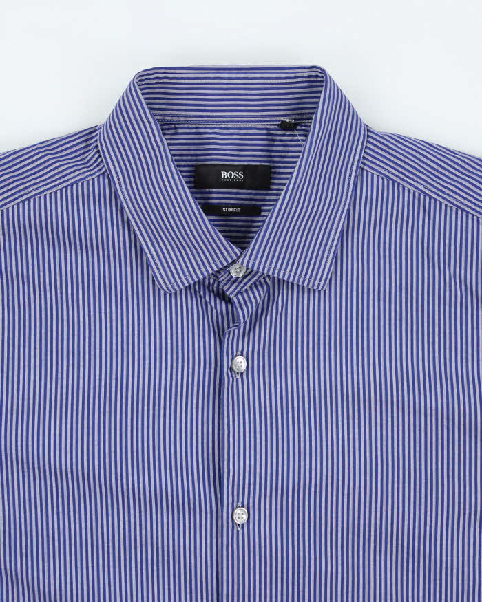 Vintage Hugo Boss Stripe Long Sleeve Shirt - L