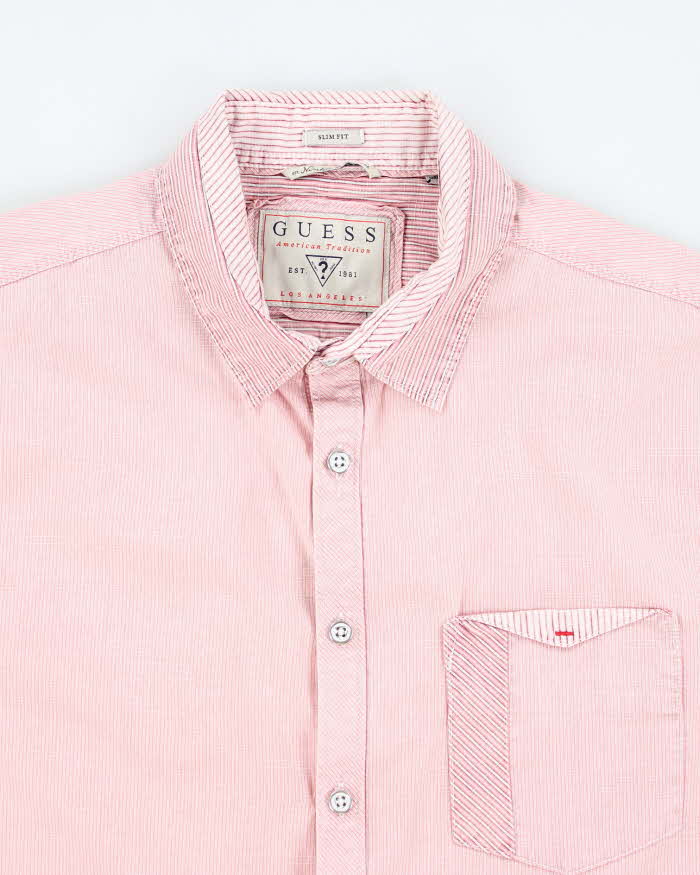 Vintage Y2k 00s Guess Striped Long Sleeve Shirt - S