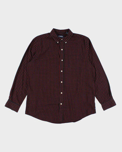 Vintage Chaps Checked Oversized Long Sleeve Shirt - L