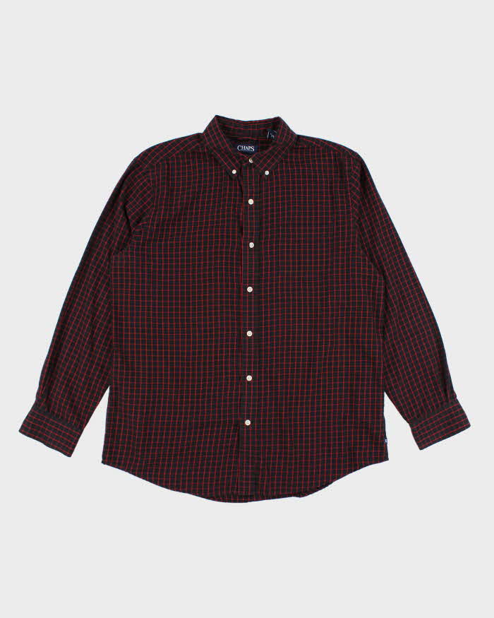 Vintage Chaps Checked Oversized Long Sleeve Shirt - L