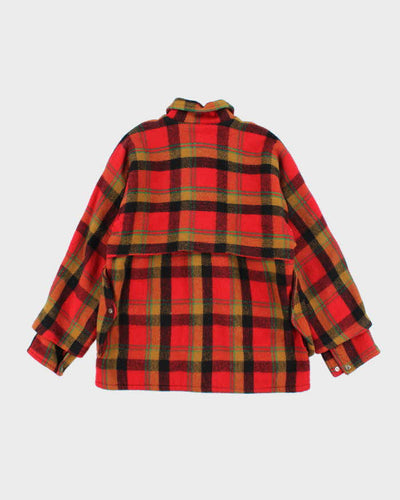 Vintage 70's Big Horn Wool Snap Button Flannel Shirt Coat - L