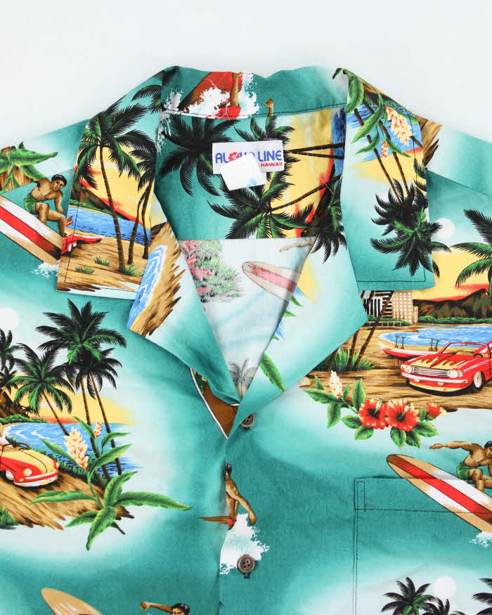 Vintage 80s Aloha Line Hawaiian Shirt - L