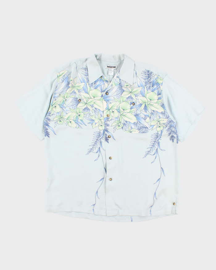 Vintage 90s Visitor Silk Hawaiian Shirt - L