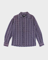Vintage 80s Rendale Mesh Purple Shirt - L