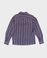 Vintage 80s Rendale Mesh Purple Shirt - L