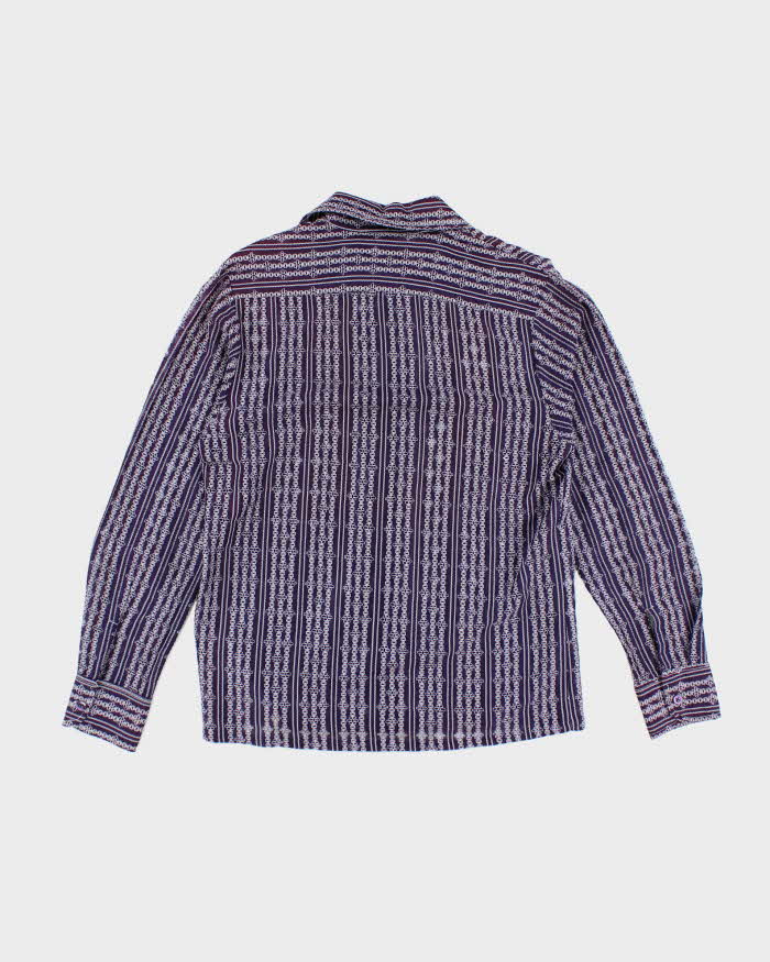 Vintage 80s Rendale Mesh Purple Shirt - L