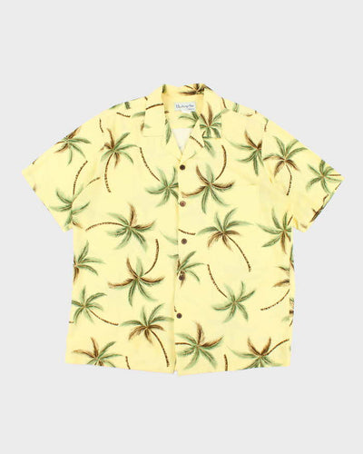 Vintage Yellow Palm Tree Hawaiian Shirt - L