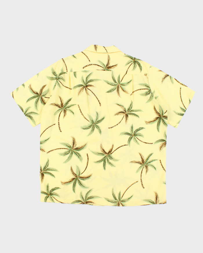 Vintage Yellow Palm Tree Hawaiian Shirt - L