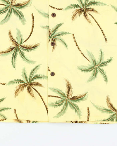 Vintage Yellow Palm Tree Hawaiian Shirt - L