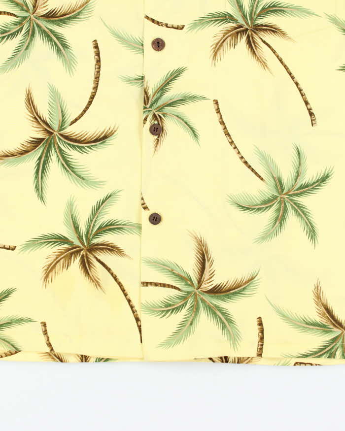 Vintage Yellow Palm Tree Hawaiian Shirt - L