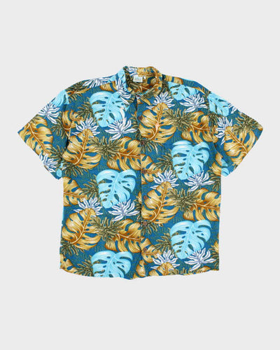 Vintage 90s Coconut Beach Patterned Hawaiian Shirt - L