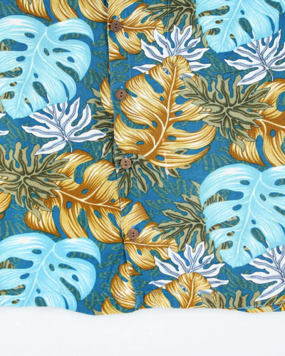 Vintage 90s Coconut Beach Patterned Hawaiian Shirt - L