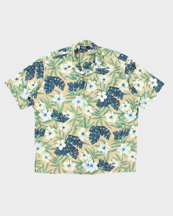 Vintage 2000's Ralph Lauren Floral Print Hawaiian Shirt - L