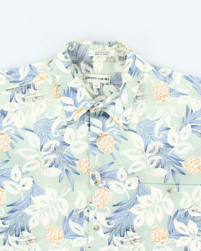 Vintage 2000's Pierre Cardin Floral Print Hawaiian Shirt - L