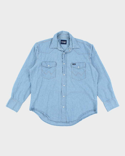 Vintage Wrangler Light Wash Denim Shirt - L