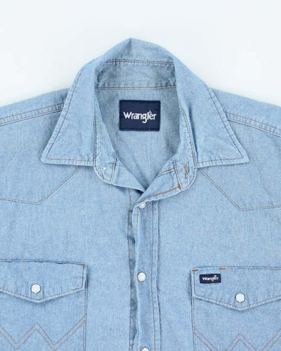Vintage Wrangler Light Wash Denim Shirt - L