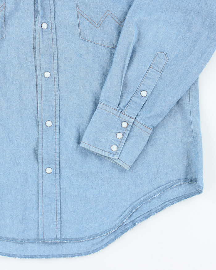 Vintage Wrangler Light Wash Denim Shirt - L