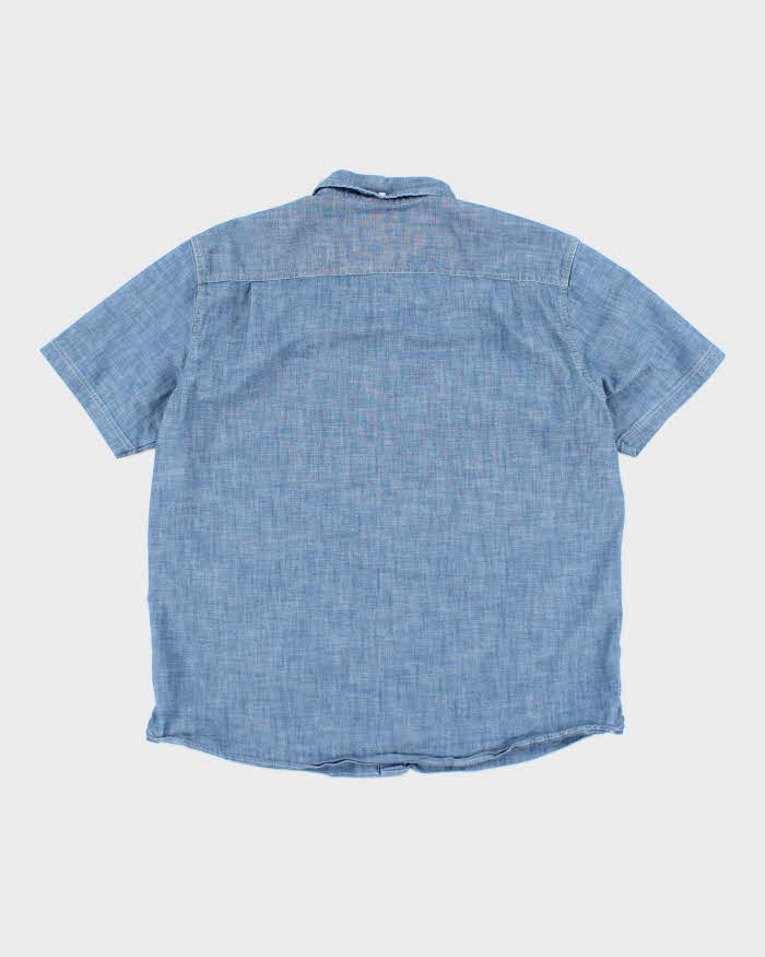 Vintage L.L. Bean Short Sleeve Medium Wash Denim Shirt - L