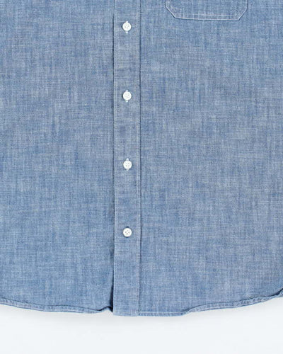 Vintage L.L. Bean Short Sleeve Medium Wash Denim Shirt - L