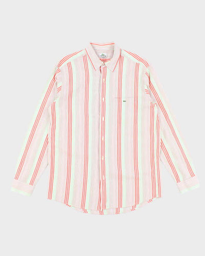 Vintage Lacoste Striped Long Sleeve Shirt - L